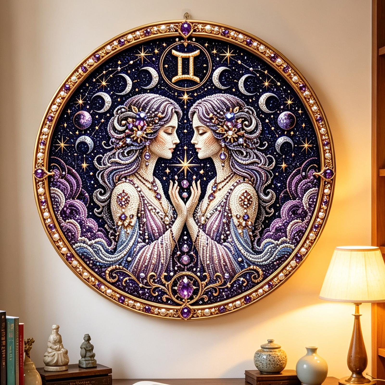 12 Zodiacs Signs Pearl Art Kit - Resin Craft Material ulasan dan harga