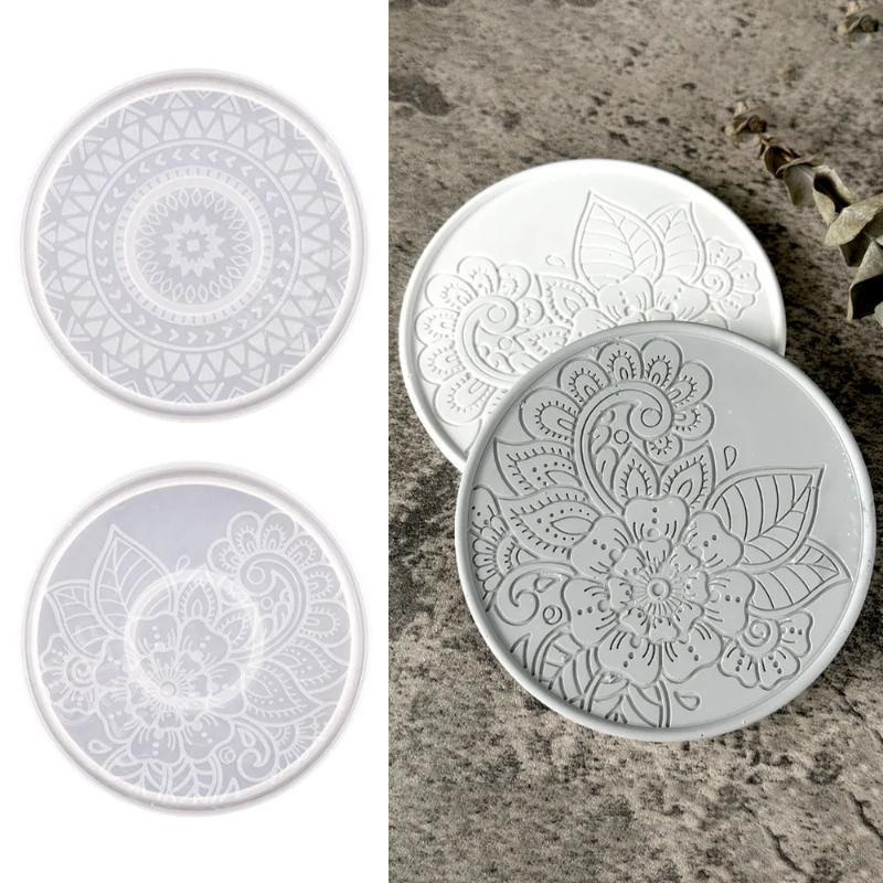 Handmade Creative Round Coaste - Coaster Mold Round ulasan dan harga