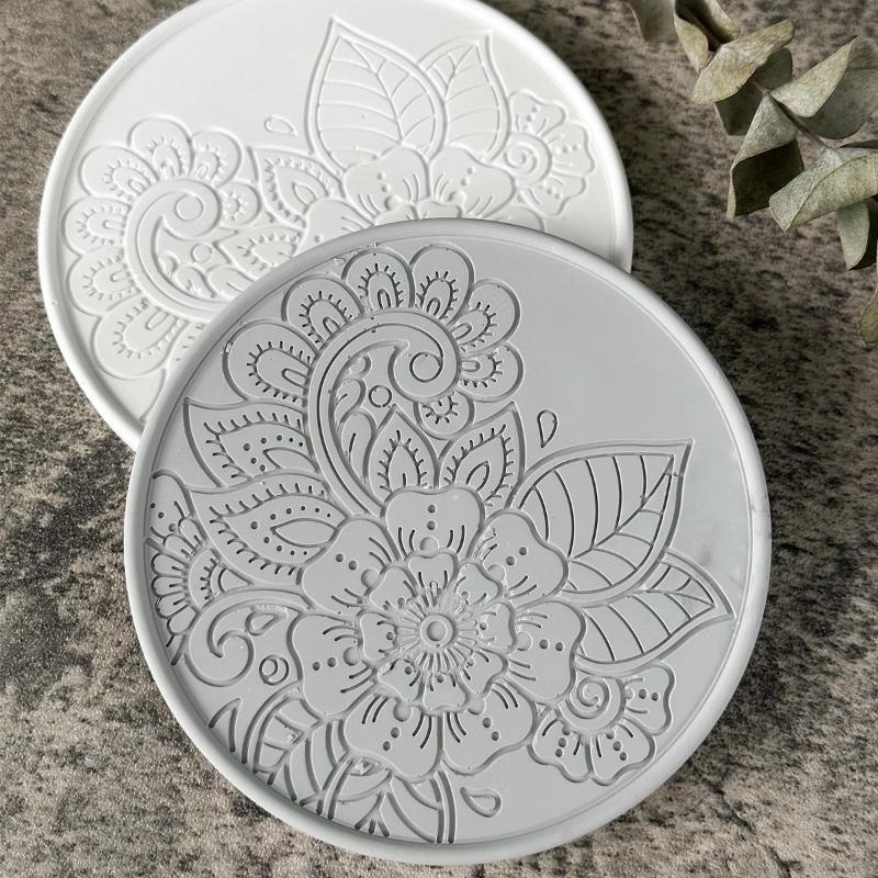 Handmade Creative Round Coaste - Coaster Mold Round ulasan dan harga
